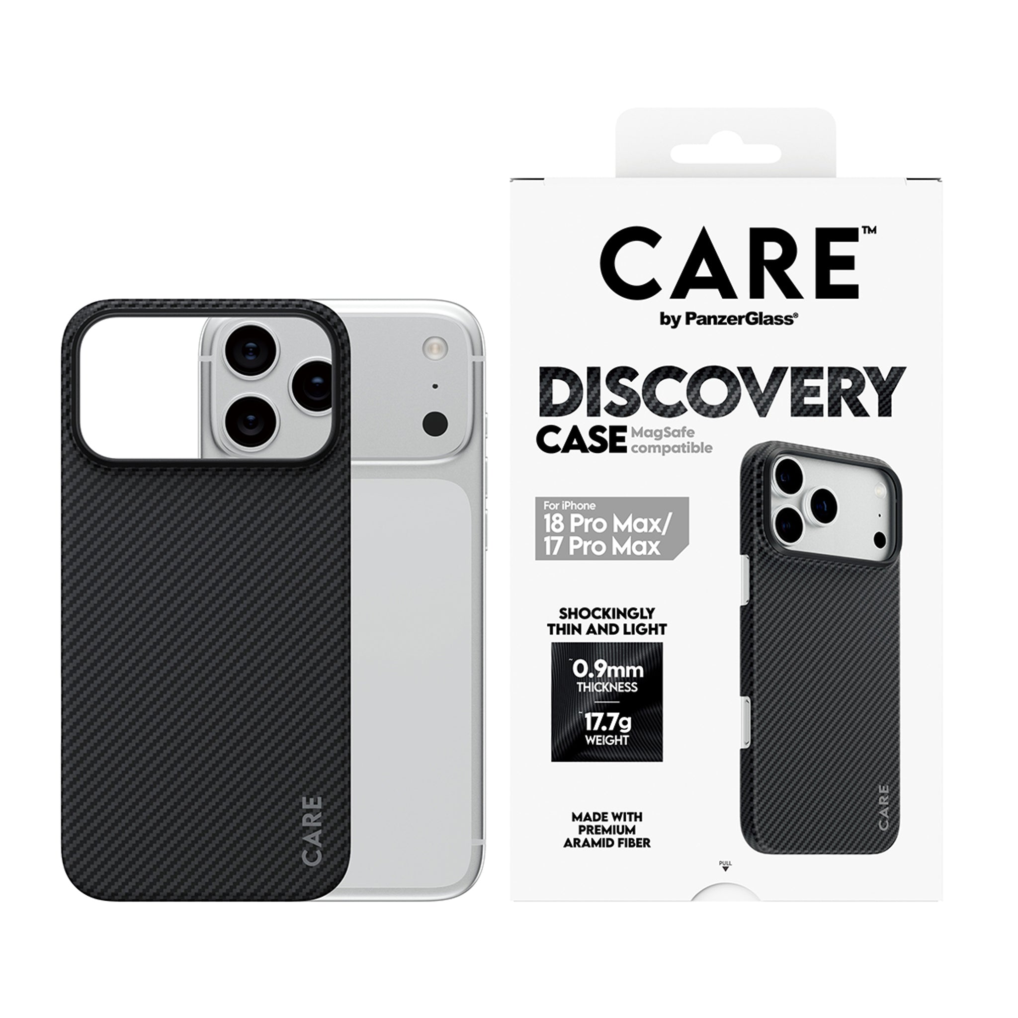 CARE™ by PanzerGlass® Discovery Case Black & Grey w. MagSafe iPhone 18 Pro Max | 17 Pro Max